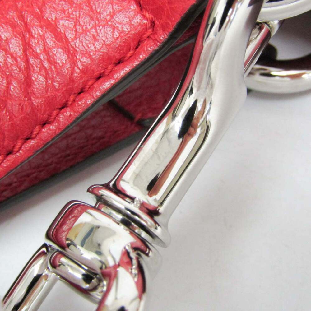 GUCCI Red Leather Bamboo Shoulder Bag - Picture 14 of 16